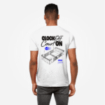 Clock Off Court On Tee - Back - Male