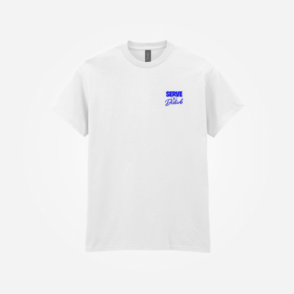 Clock Off Court On Tee - Front