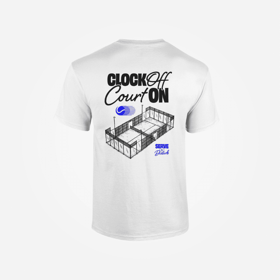 Clock Off Court On Tee - Back